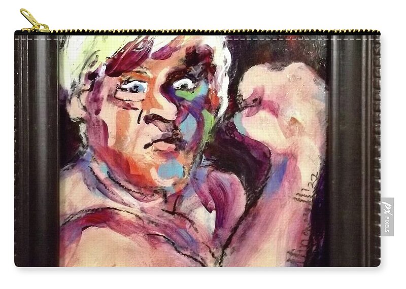 Painting Carry-all Pouch featuring the painting The Crusher by Les Leffingwell