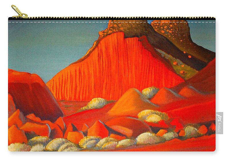 Cut Zip Pouch featuring the painting The Cut by Franci Hepburn