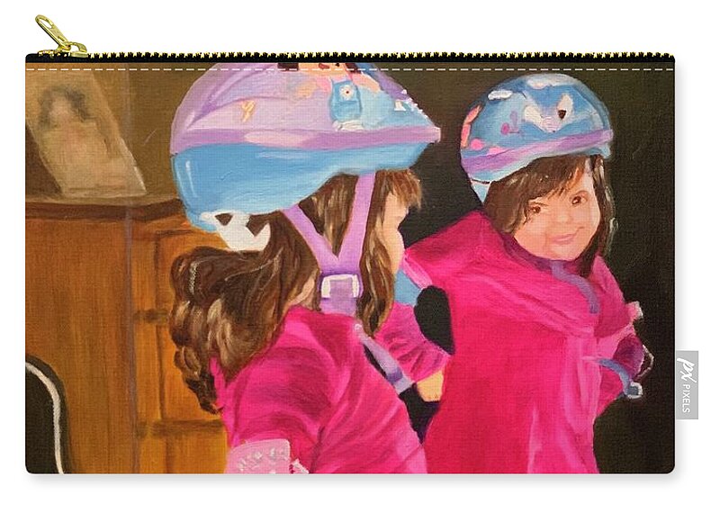 Toddler Zip Pouch featuring the painting The Cutest Of Them All by Juliette Becker