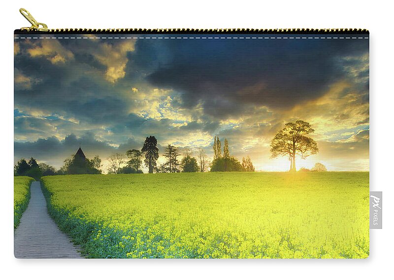 Landscape Zip Pouch featuring the photograph The day is waking up 1 by Remigiusz MARCZAK