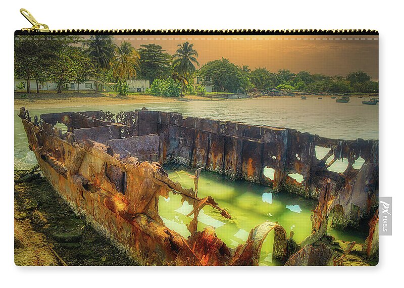 Cuba Zip Pouch featuring the photograph The devil's boat by Micah Offman