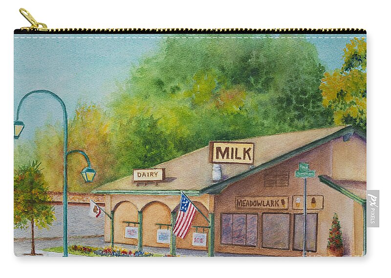 Dairy Carry-all Pouch featuring the painting The Diary by Karen Fleschler