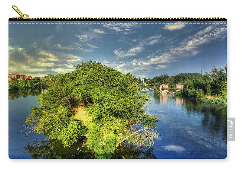 River Carry-all Pouch featuring the photograph The Douro river in Zamora by Micah Offman