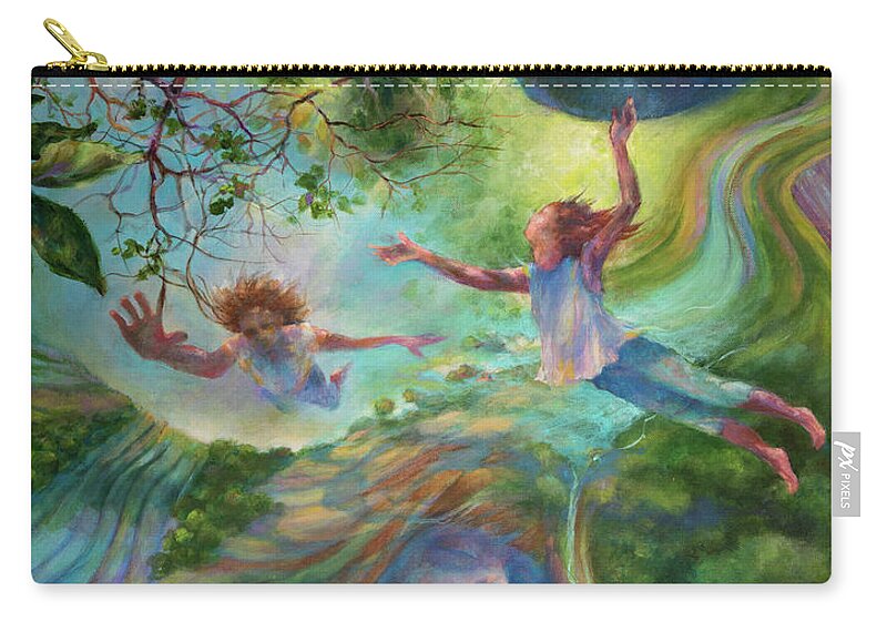 Flying Carry-all Pouch featuring the painting The Dream by Carol Klingel