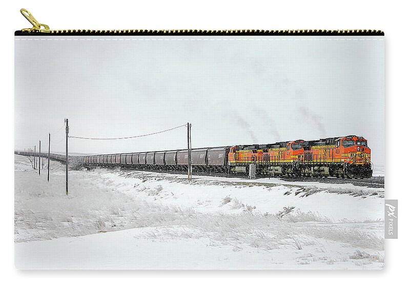 Train Zip Pouch featuring the photograph The Eleven Fifteen by Todd Klassy