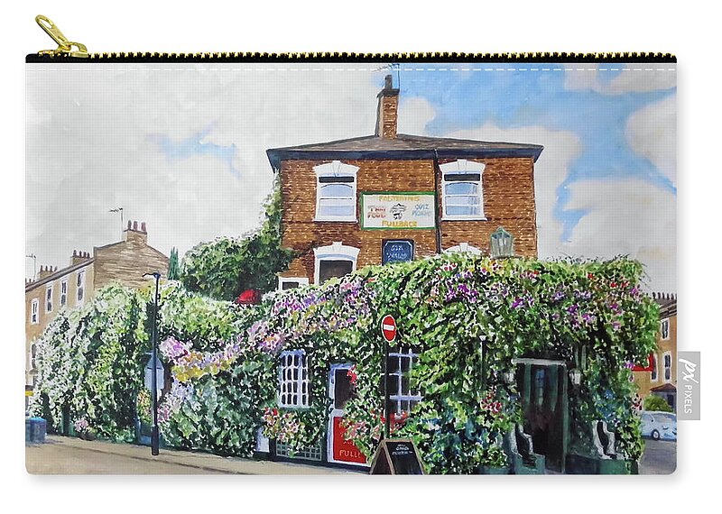  Zip Pouch featuring the painting The Faltering Fullback Finsbury Park London UK by Francisco Gutierrez