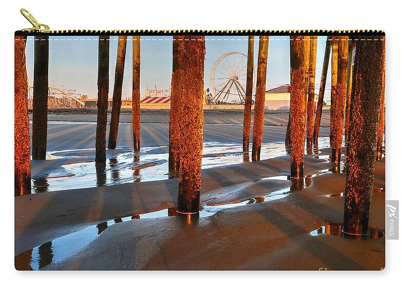 Ferris Wheel Zip Pouch featuring the photograph The Ferris Wheel by Steve Brown