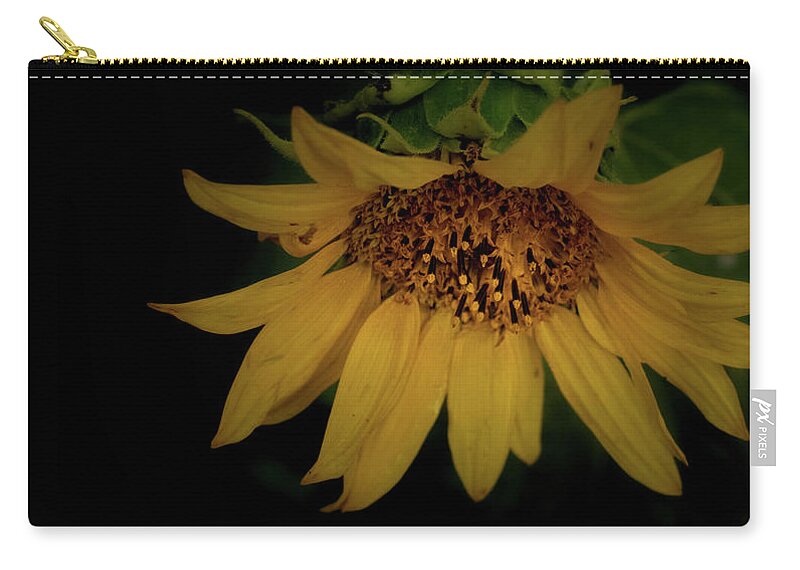 Flower Carry-all Pouch featuring the photograph The Flashy Wild Sunflower by Laura Putman