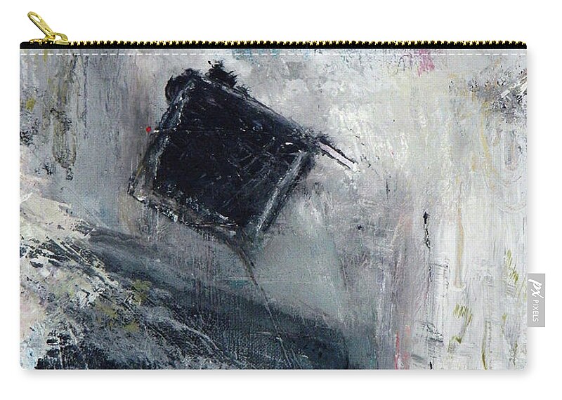 Abstract Art Zip Pouch featuring the painting The Flood by Everette McMahan jr