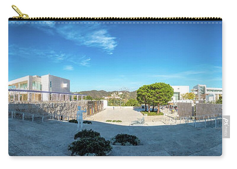 Brentwood Zip Pouch featuring the photograph The Getty Center in Los Angeles by David Levin