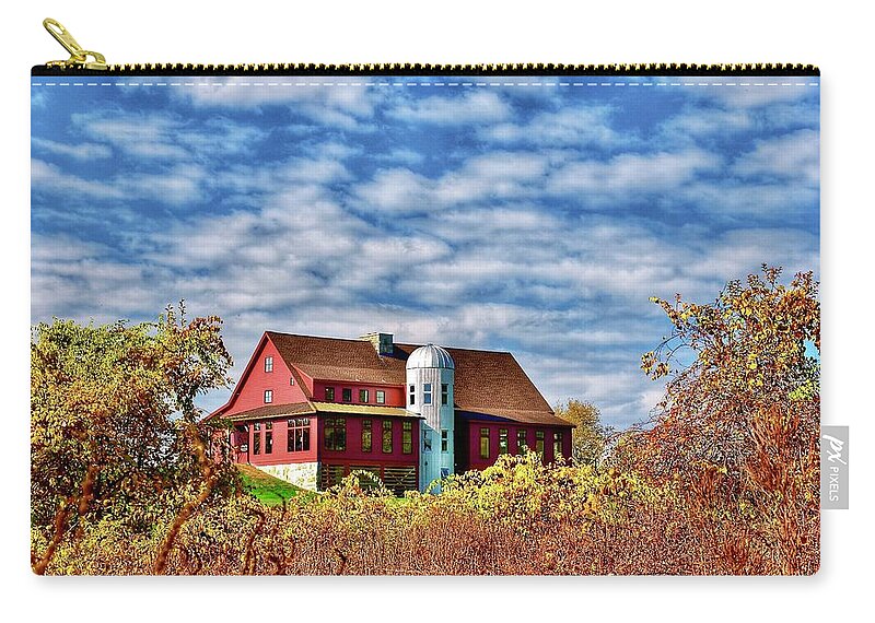  Gibbet Zip Pouch featuring the photograph The Gibbet Hill Farm by Monika Salvan