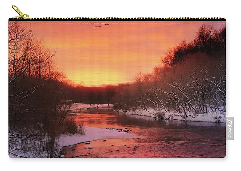  Zip Pouch featuring the photograph The Gift of a New Day by Rob Blair