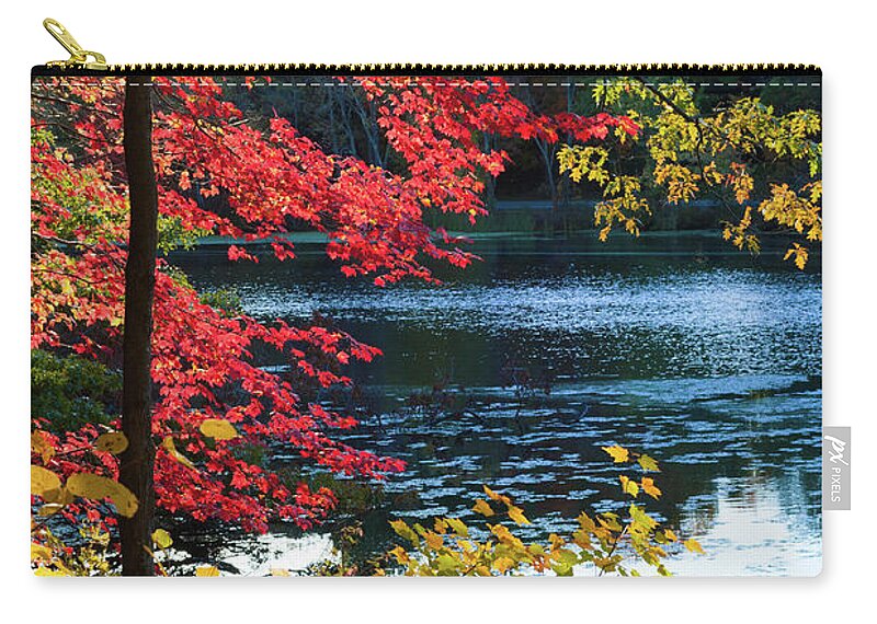 Fall Foliage Zip Pouch featuring the photograph The Glory of a New England Autumn by Anita Pollak