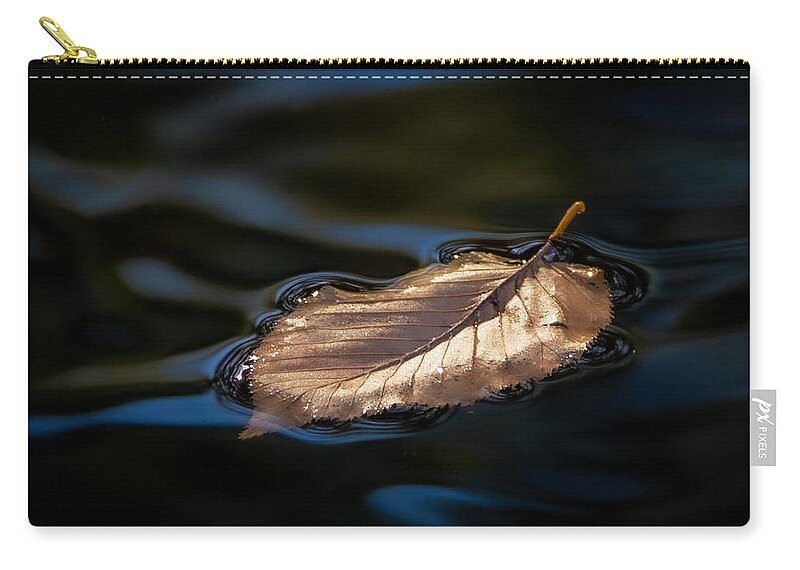 Gold Zip Pouch featuring the photograph The Gold Effect by Linda Bonaccorsi