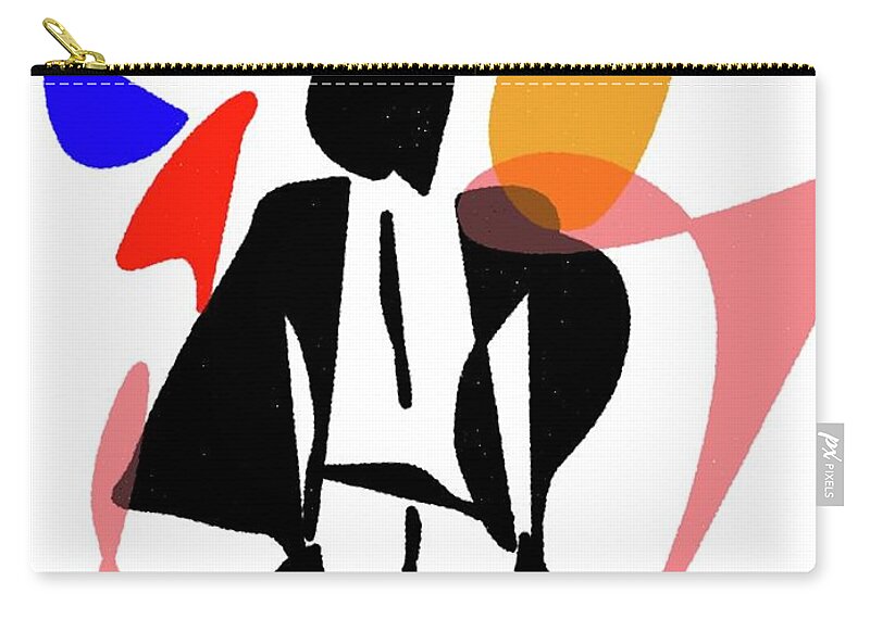  Zip Pouch featuring the painting The Graduate by Oriel Ceballos