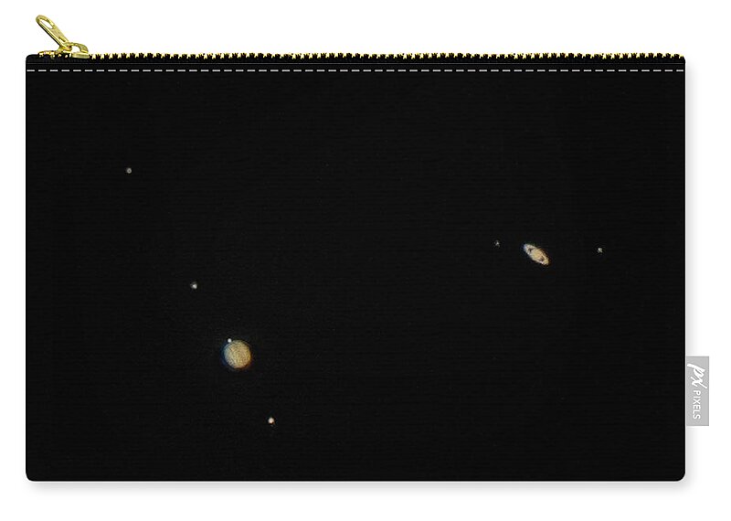 Jupiter Zip Pouch featuring the photograph The Great Conjunction by Frank Delargy