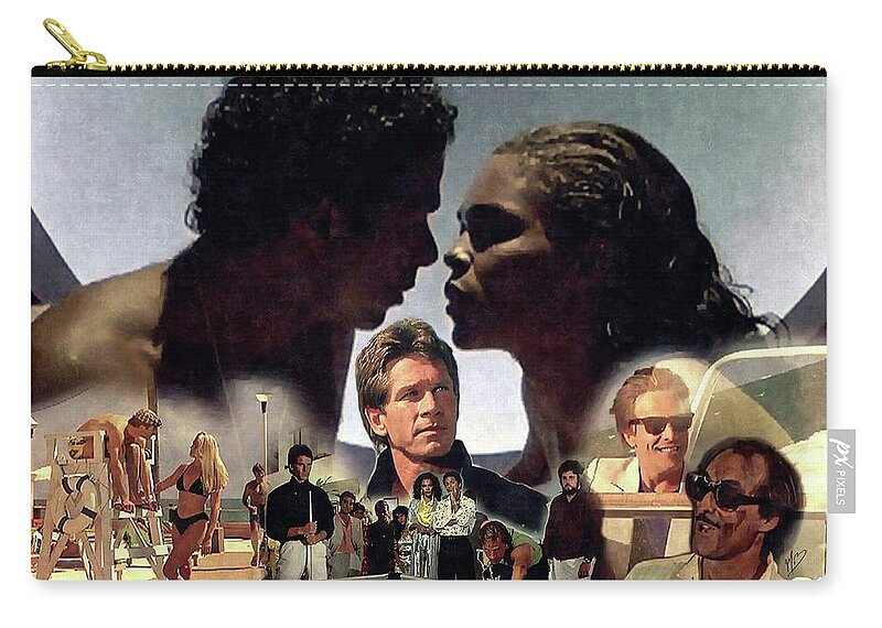 Miami Vice Zip Pouch featuring the digital art The Great McCarthy by Mark Baranowski