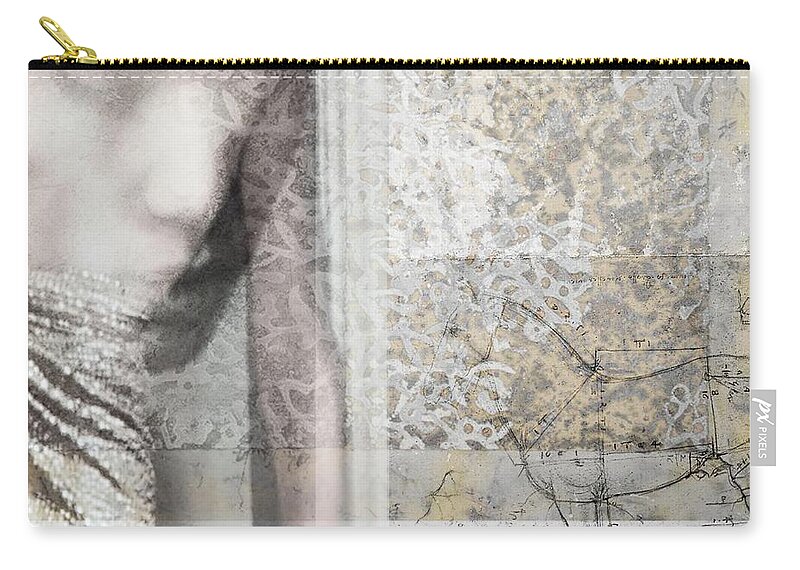 Queen Zip Pouch featuring the mixed media The Great Pretender by Paul Lovering