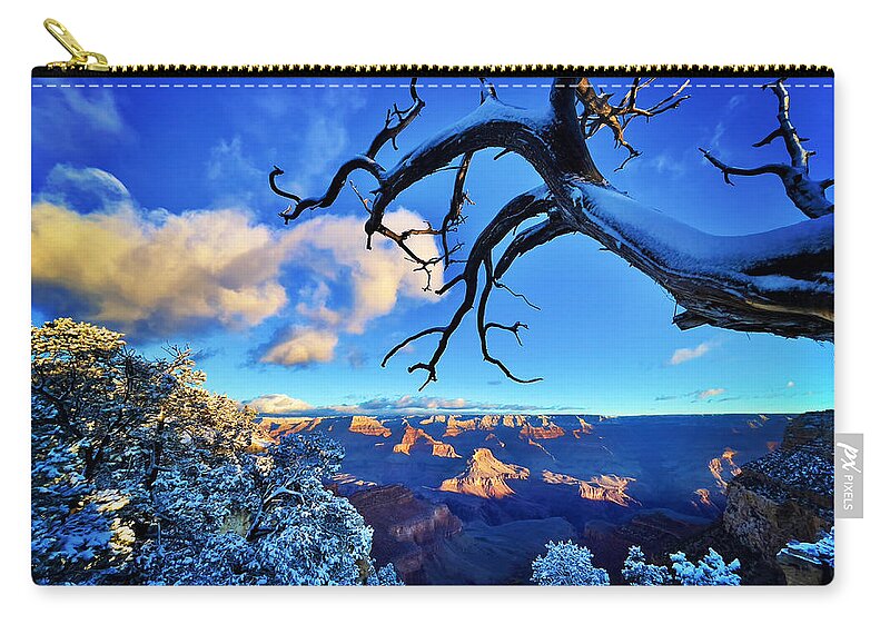 Landscape Zip Pouch featuring the photograph The Hand Of God by Kevyn Bashore
