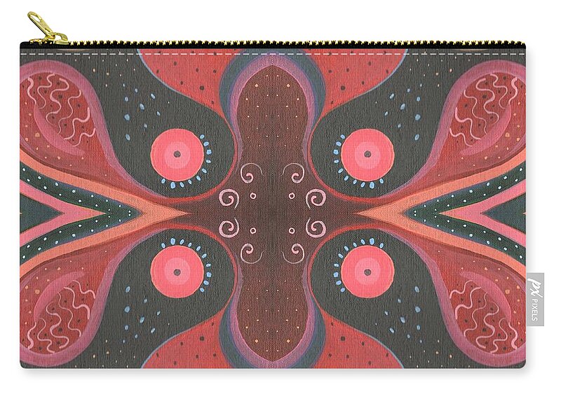The Joy Of Design 68 Arrangement 2 By Helena Tiainen Zip Pouch featuring the painting The Joy of Design 68 Arrangement 2 by Helena Tiainen