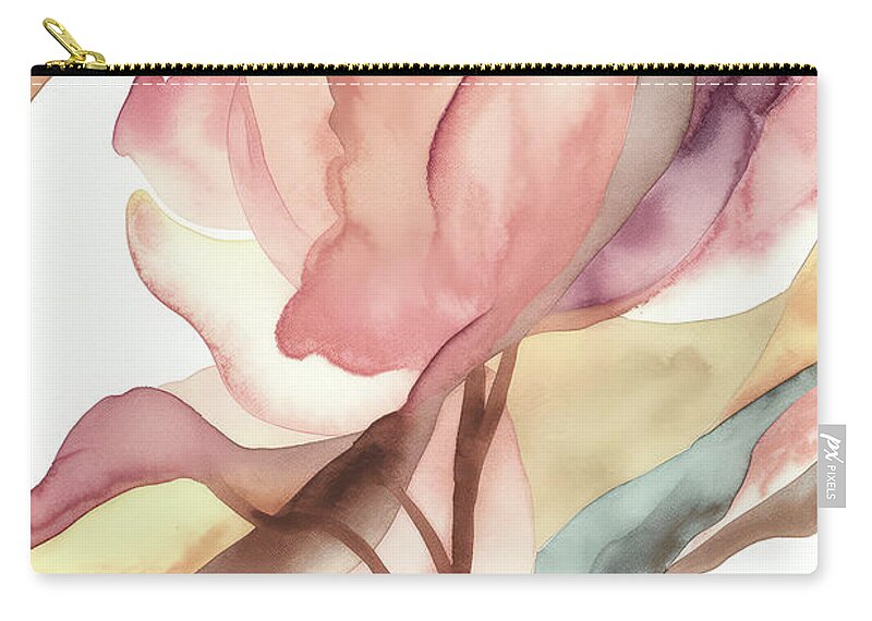 Abstract Zip Pouch featuring the painting The Joy of Spring by Greg Collins