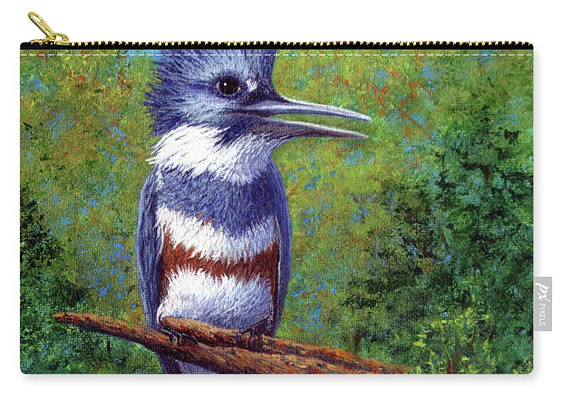 The Zip Pouch featuring the painting The King by Sarah Irland