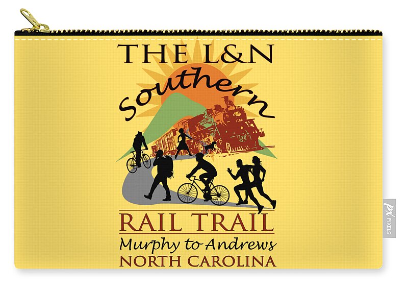 Train Carry-all Pouch featuring the digital art The L and N Southern Rail Trail by Debra and Dave Vanderlaan