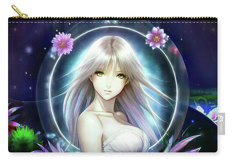 Healer Zip Pouch featuring the digital art The Lady of the Mystic Portal by Shawn Dall