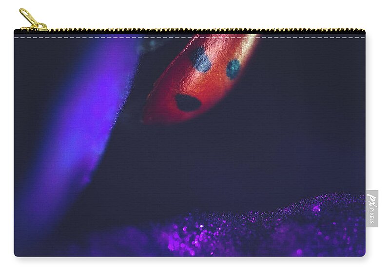 Ladybug Zip Pouch featuring the photograph The Lady's Departure by Ada Weyland