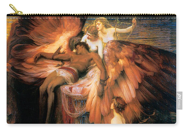 Icarus Carry-all Pouch featuring the painting The Lament for Icarus 1898 by Herbert James Draper
