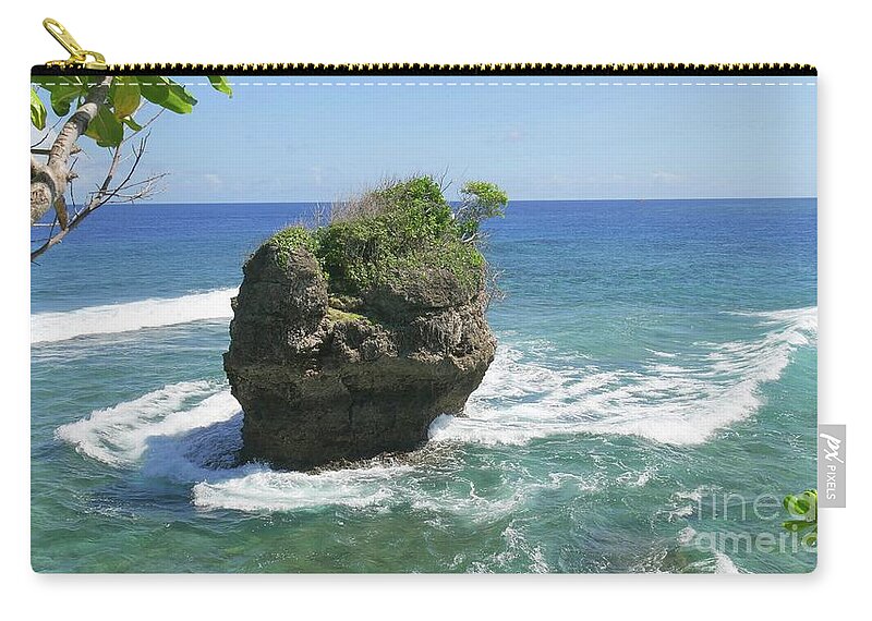 Cape Zip Pouch featuring the photograph The Last Island, Davao Oriental, Philippines by On da Raks