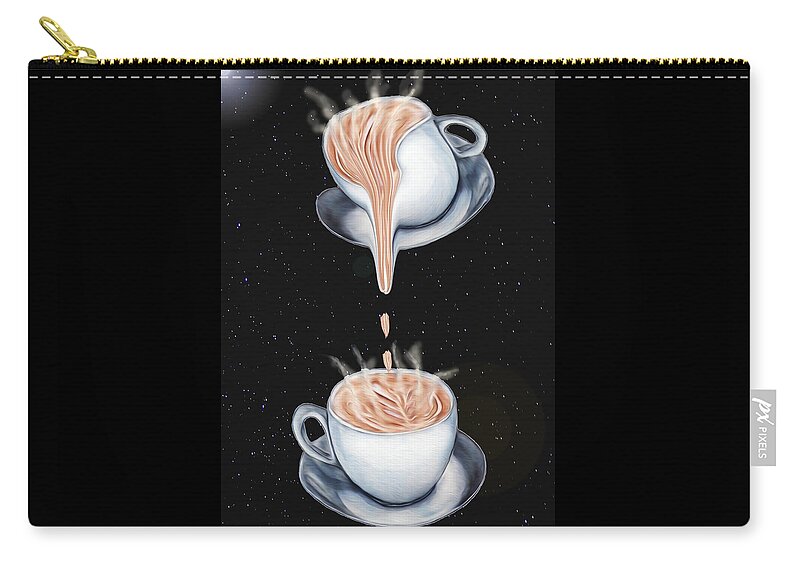Digital Carry-all Pouch featuring the digital art The Latte' Milky Way by Ronald Mills