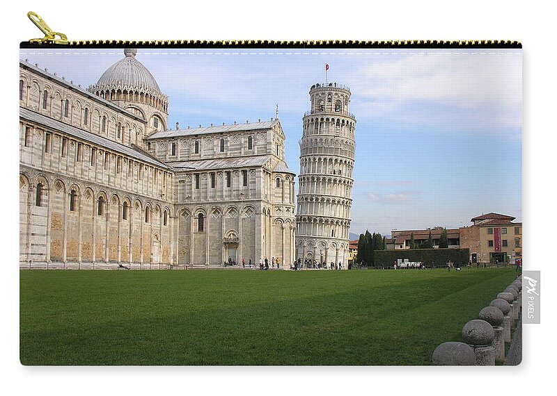 The Leaning Tower Of Pisa Zip Pouch featuring the photograph The Leaning Tower of Pisa by Regina Muscarella