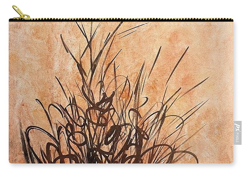 Impressionist Zip Pouch featuring the painting The Left Behind Impression by Alina Deica