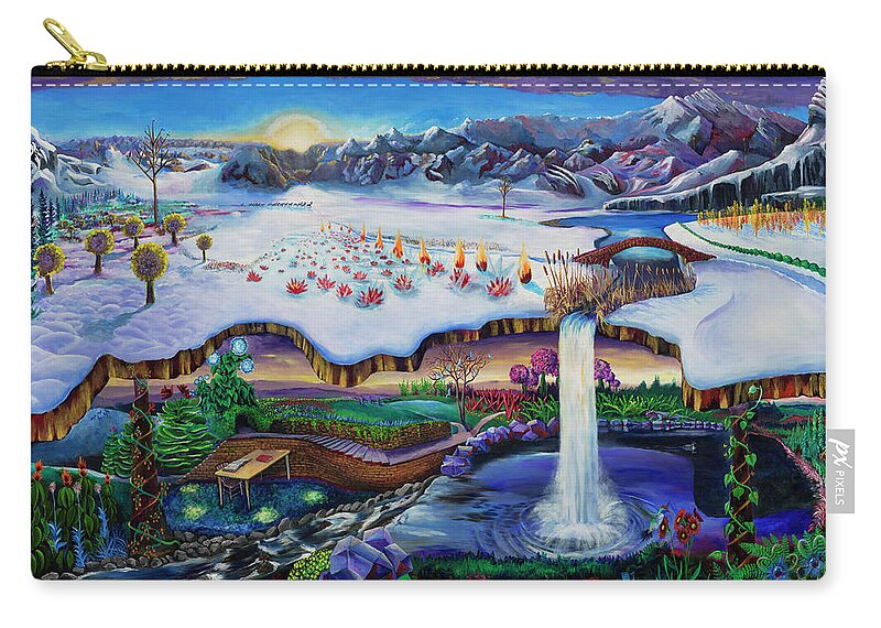 Water Zip Pouch featuring the digital art The Library by Joe Baltich