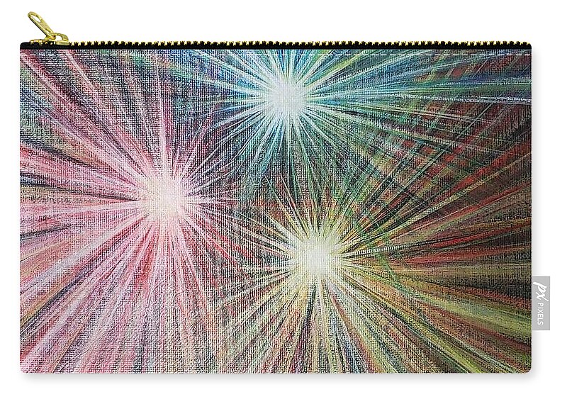 Starburst Zip Pouch featuring the painting The Light Within by Jackie Ryan
