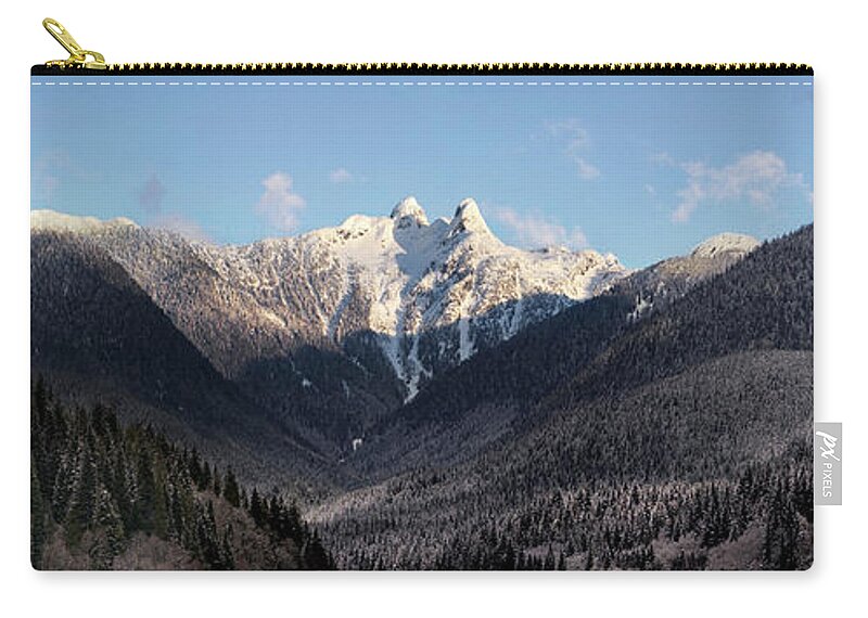 617 Zip Pouch featuring the photograph The Lions british columbia canada by Sonny Ryse