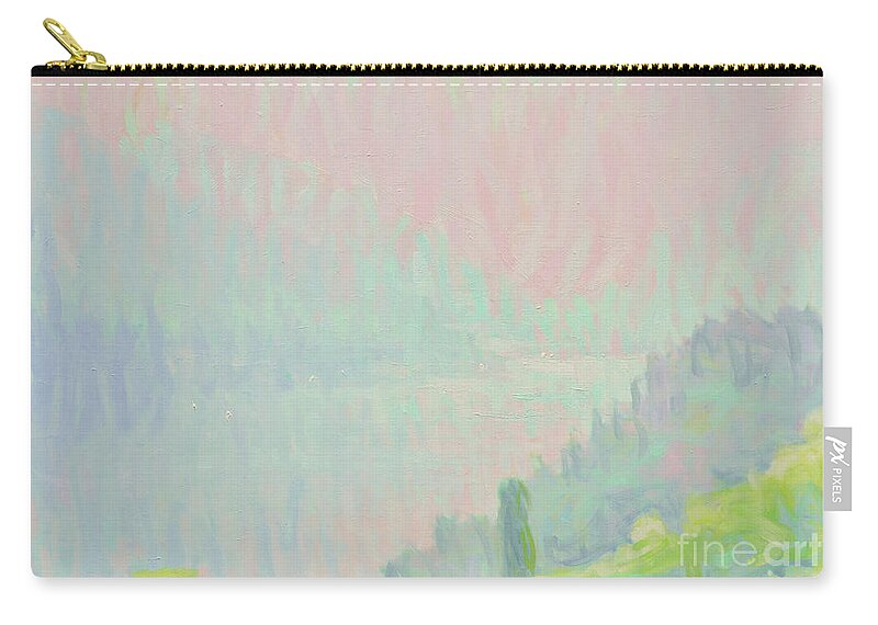 Fresia Zip Pouch featuring the painting The Liveliness of A Hot Summer Sky by Jerry Fresia