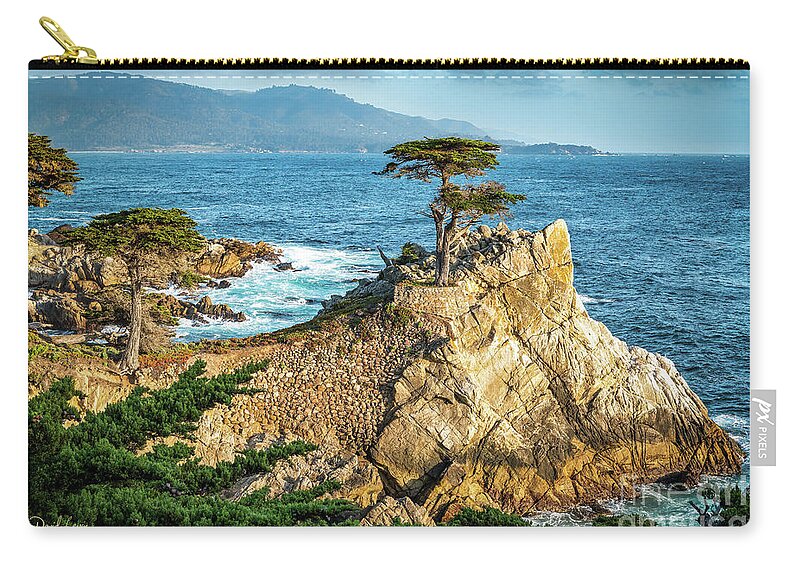 17 Mile Drive Zip Pouch featuring the photograph The Lone Cypress by David Levin