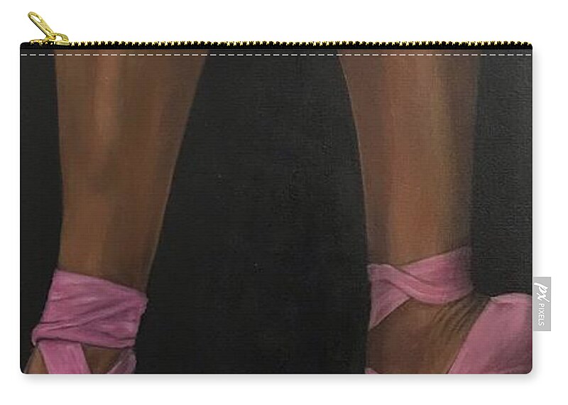 Misty Copeland Zip Pouch featuring the painting The Magic of Misty by Jenny Pickens