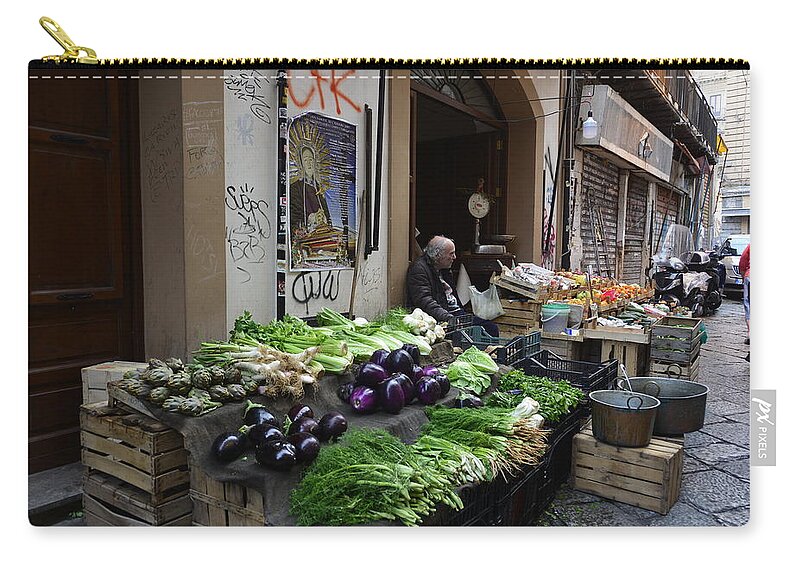 Market Carry-all Pouch featuring the photograph The Market in Palermo, Sicily by Regina Muscarella