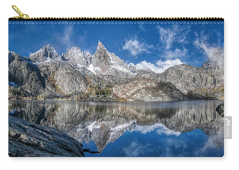 Landscape Zip Pouch featuring the photograph The Minarets by Romeo Victor