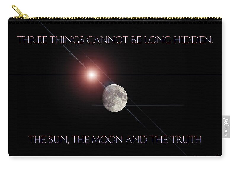 Moon Zip Pouch featuring the photograph The Moon by Pennie McCracken
