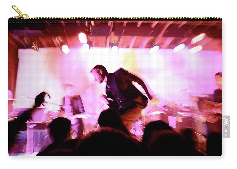 The National Zip Pouch featuring the photograph The National at Bell House by Chris Goldberg