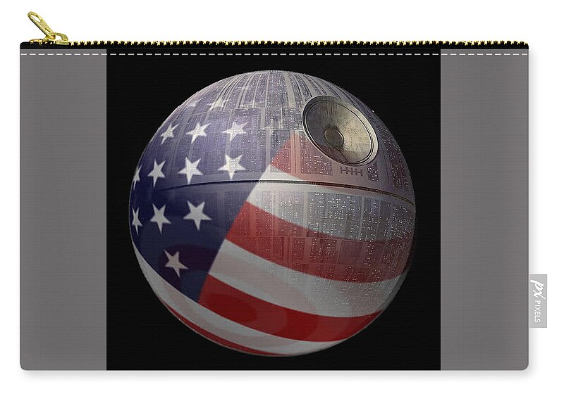 Us Empire Zip Pouch featuring the digital art The New Empire by John Parulis