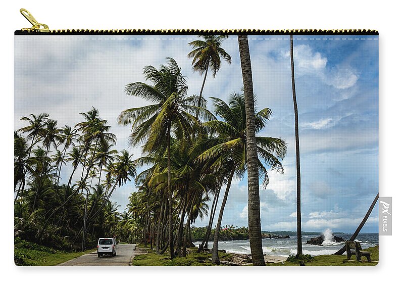 Trinidad And Tobago Zip Pouch featuring the photograph Home Again - The North Coast Road, Trinidad And Tobago by Earth And Spirit