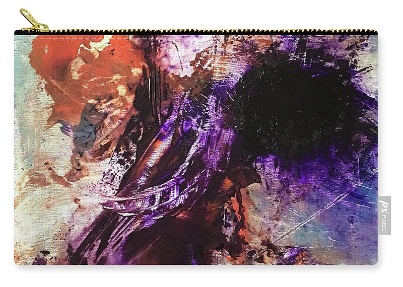 Abstract Art Zip Pouch featuring the painting The Nothing Summoner by Rodney Frederickson