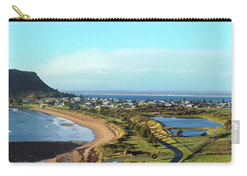 The Nut Stanley North West Tasmania Australia Pano Panorama Zip Pouch featuring the photograph The Nut by Bill Robinson