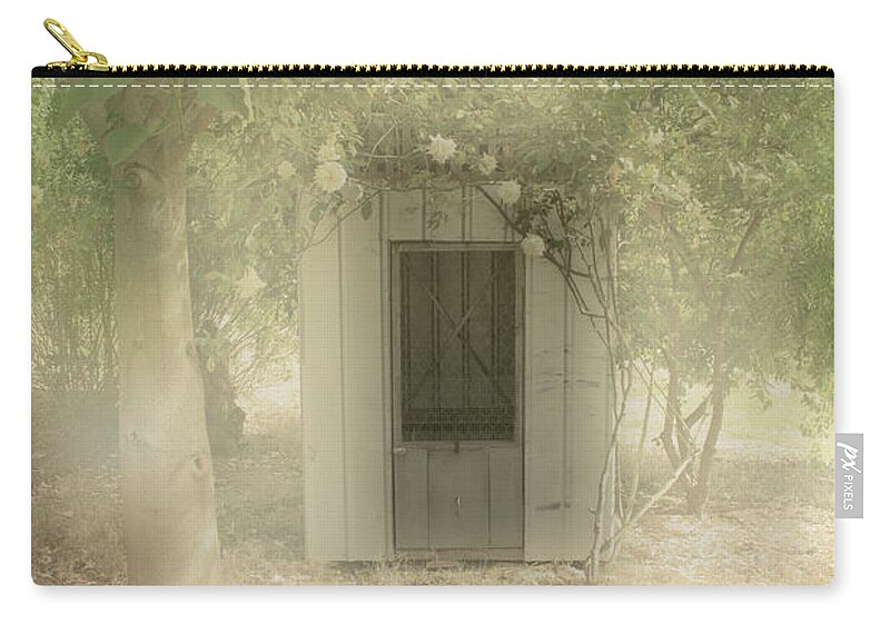 Garden Zip Pouch featuring the photograph The Old Chook Shed by Elaine Teague