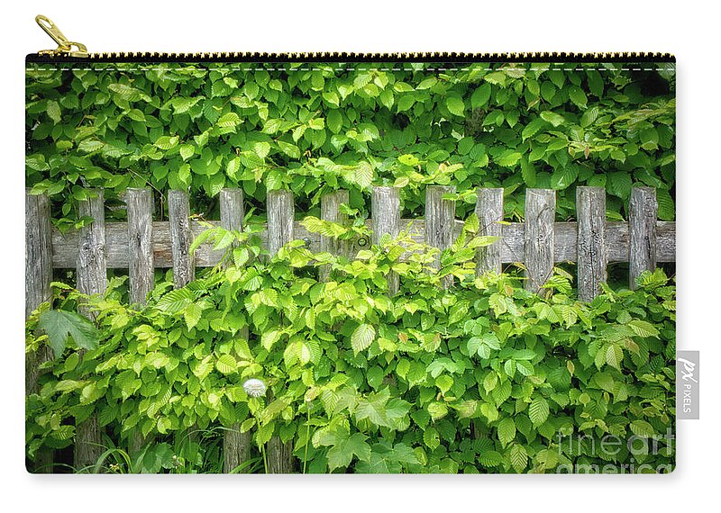 Nag005715 Zip Pouch featuring the photograph The Old Fence by Edmund Nagele FRPS